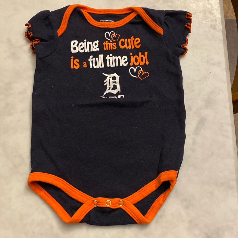 Girls 18 month Detroit Tiger onesie. Like new.